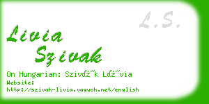 livia szivak business card
